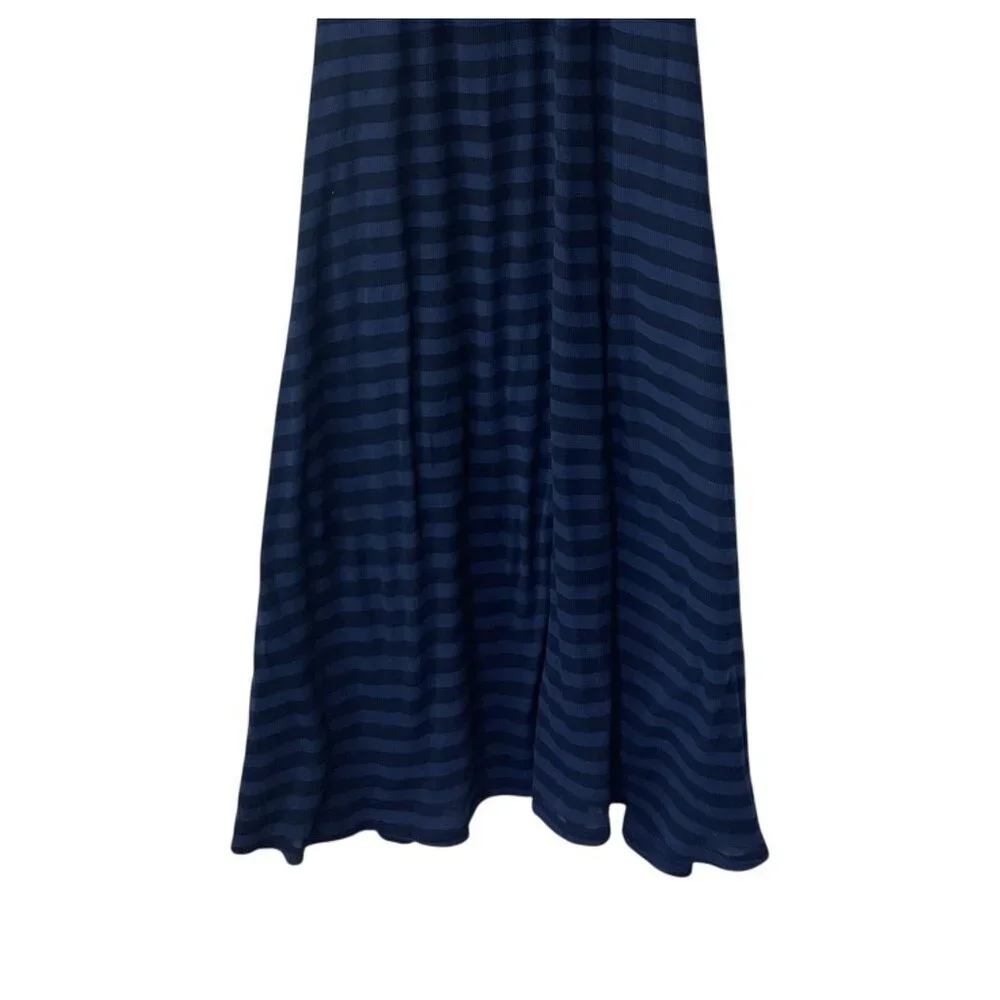 Lauren Ralph‎ Lauren Striped Dress Size M Navy Nautical Beachy Halter Flowy Mini